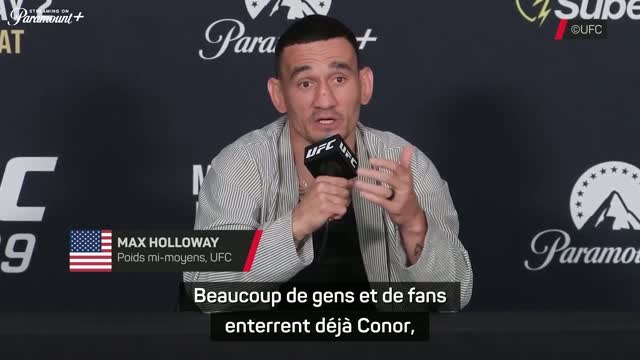 UFC 329 - Holloway : Beaucoup de gens enterrent déjà McGregor ce qui est complètement dingue