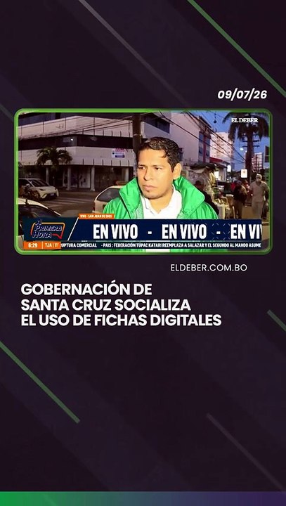 Gobernación de Santa Cruz socializa el uso de fichas digitales