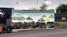 На костре в Северной Ирландии поставили макет мечети и антииммигрантские плакаты
