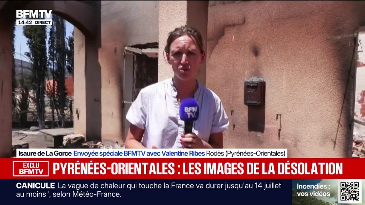 Pyrénées-Orientales: à Rodès, place à la désolation après le passage des incendies