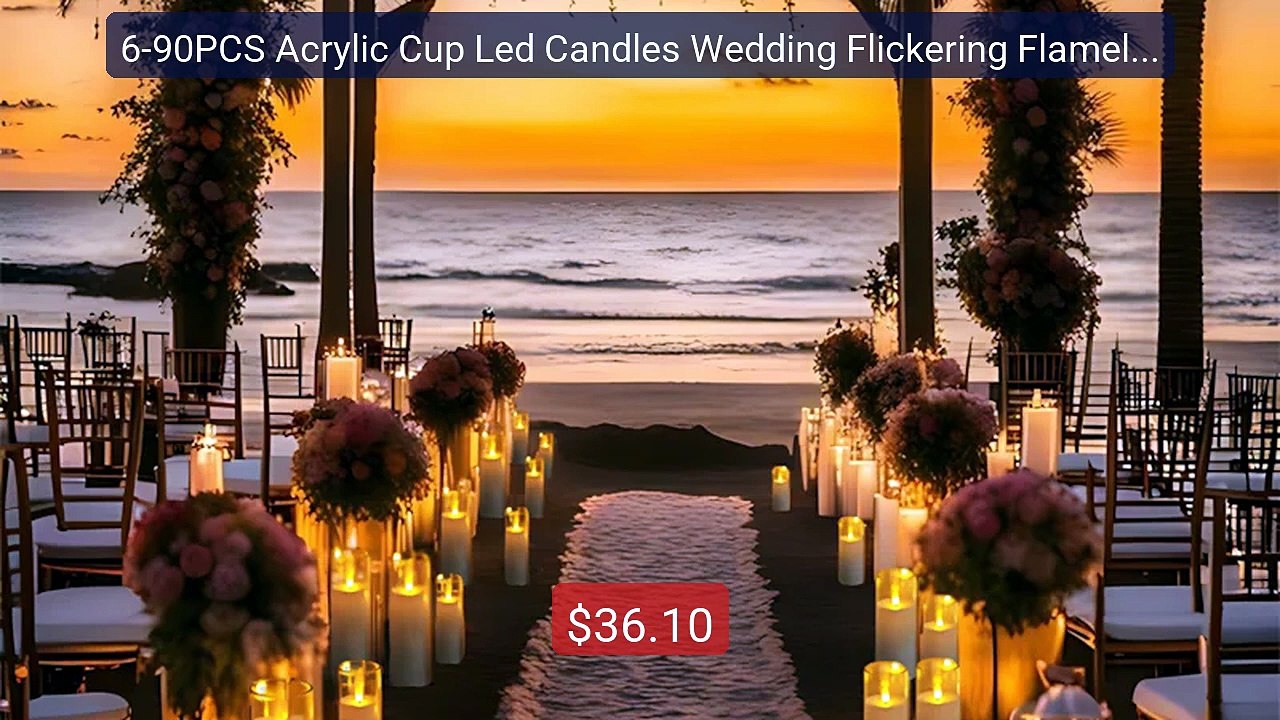 6-90PCS Acrylic Cup Led Candles Wedding Flickering Flameless Candl... -- Best Deal 2026 | Shop Now!
