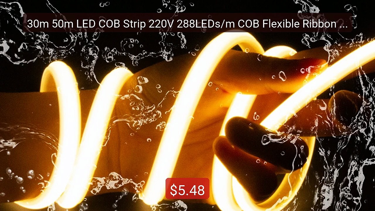 30m 50m LED COB Strip 220V 288LEDs/m COB Flexib...