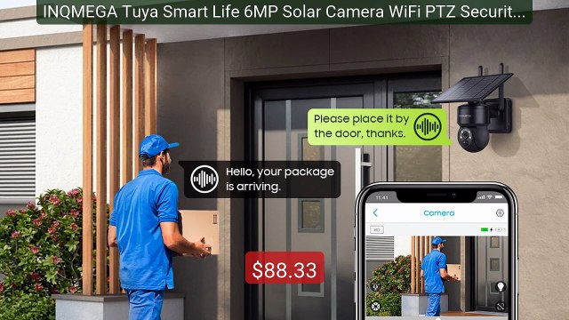 INQMEGA Tuya Smart Life 6MP Solar Camera WiFi PTZ Security CCT... Hot Deal 2026 | Limited Offer!