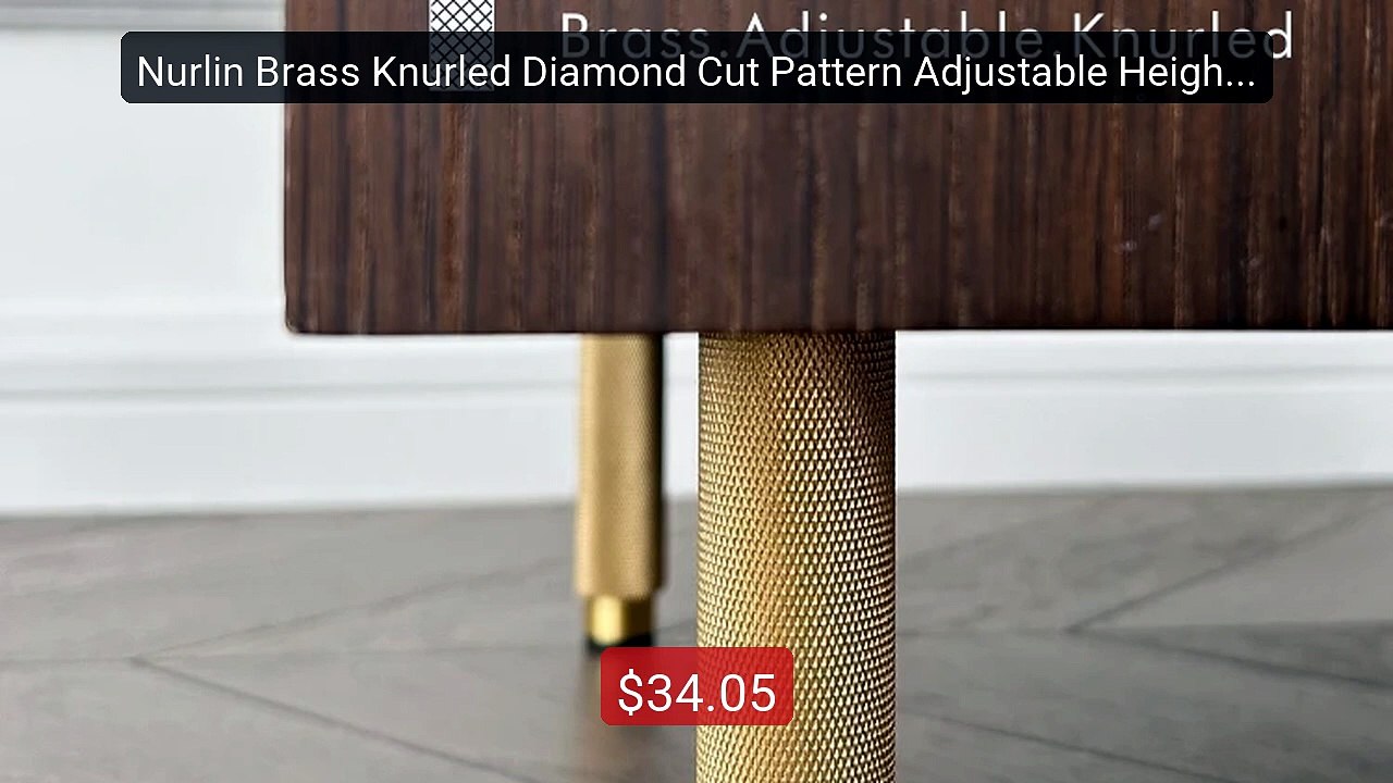 Nurlin Brass Knurled Diamond Cut Pattern Adjustable Height Furnitu... -- Best Deal 2026 | Shop Now!