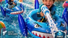 Kids Pool Float with Water Gun Shark Ride-On 🦈 | Ultimate Summer Pool Fun