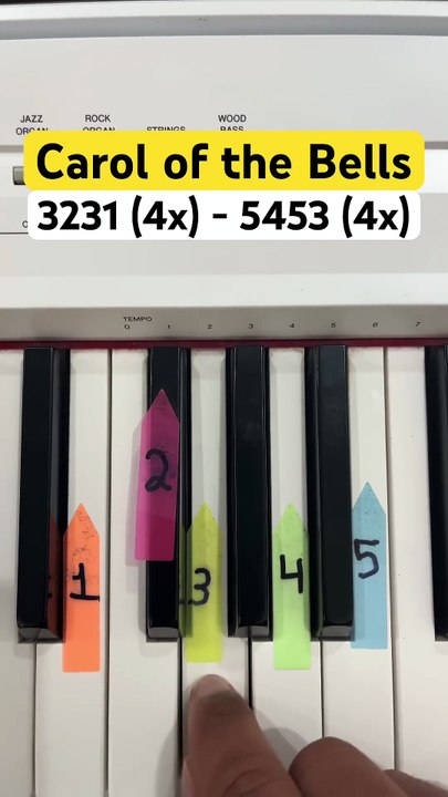 Carol of the Bells 🎄 Easy Piano Tutorial 🎹✨