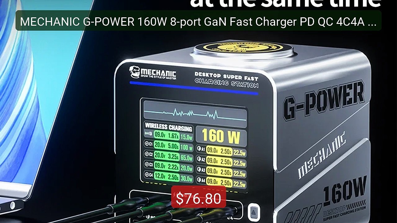 MECHANIC G-POWER 160W 8-port GaN Fast Charger PD QC 4C4A for IPhon... -- Best Deal 2026 | Shop Now!