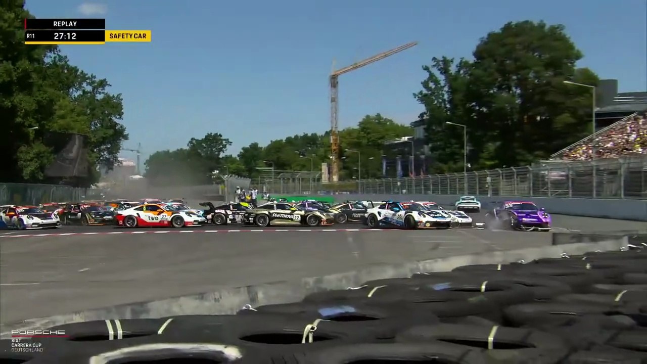Porsche Carrera Cup Germany 2026 Norisring Race 1 Start Big Crash
