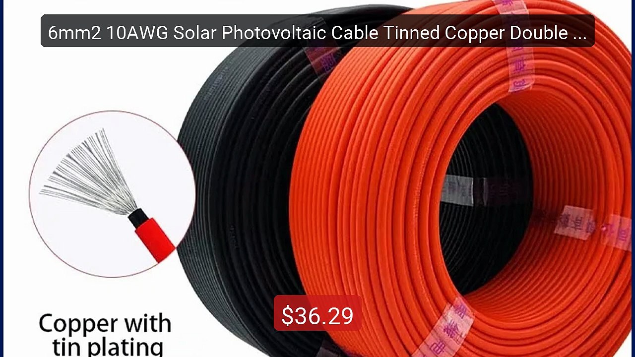 6mm2 10AWG Solar Photovoltaic Cable Tinned Copper Double Layer... -- Best Buy 2026 | Great Quality!