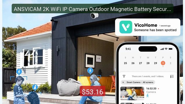 ANSVICAM 2K WiFi IP Camera Outdoor Magnetic Battery Security Camer... Best Deal 2026 | Shop Now!