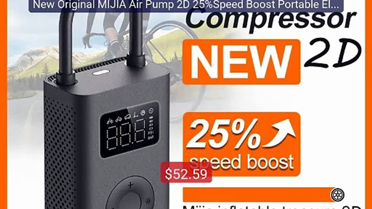 New Original MIJIA Air Pump 2D 25%Speed Boost Portable Electr... -- Amazing Value 2026 | Must Have!