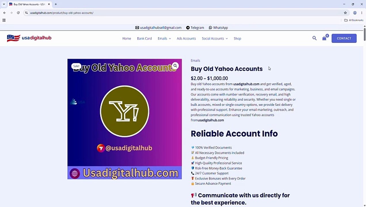 Top 12 Sites to Buy Yahoo Accounts (PVA, Aged, Bulk Options)
