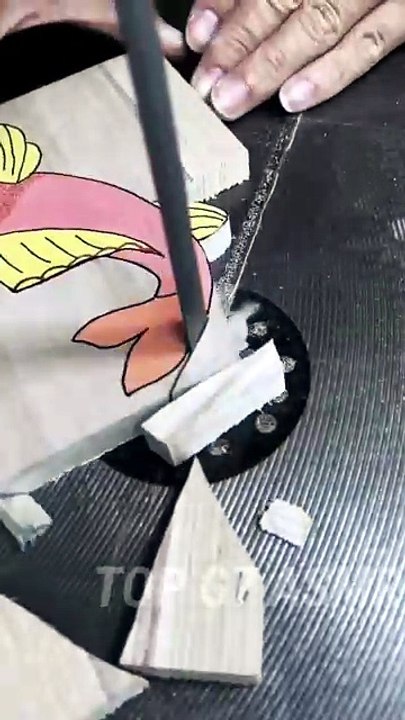 ​Cutting a Cute Koi Fish Drawing on Wood: Oddly Satisfying ASMR 🎏✨ | Top G7 ASMR