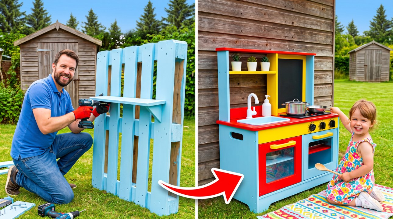 Creative Backyard Playhouse Construction by a Talented Dad