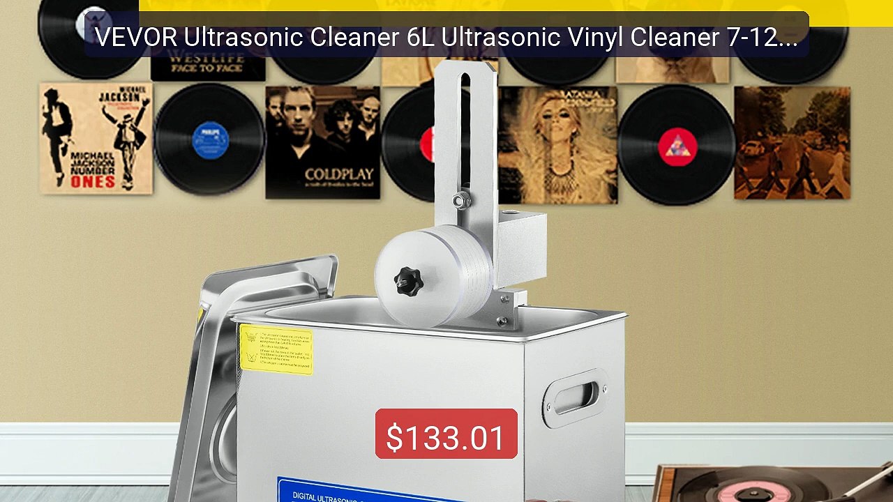 VEVOR Ultrasonic Cleaner 6L Ultrasonic Vinyl Cleaner 7-12 Inch 8 Re... -- Top Rated 2026 | Buy Now!