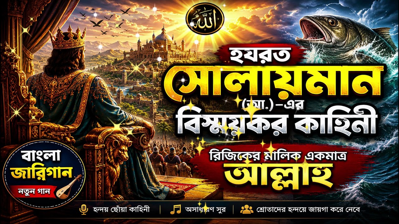 হযরত সোলায়মান (আ.)-এর বিস্ময়কর কাহিনী  বাংলা জারিগান  রিজিকের মালিক একমাত্র আল্লাহ