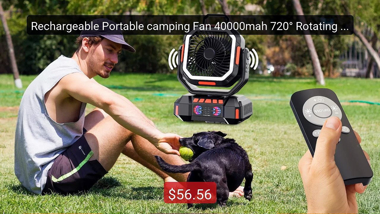 Rechargeable Portable camping Fan 40000mah 720° Rotating Hanging Fa... -- Top Rated 2026 | Buy Now!