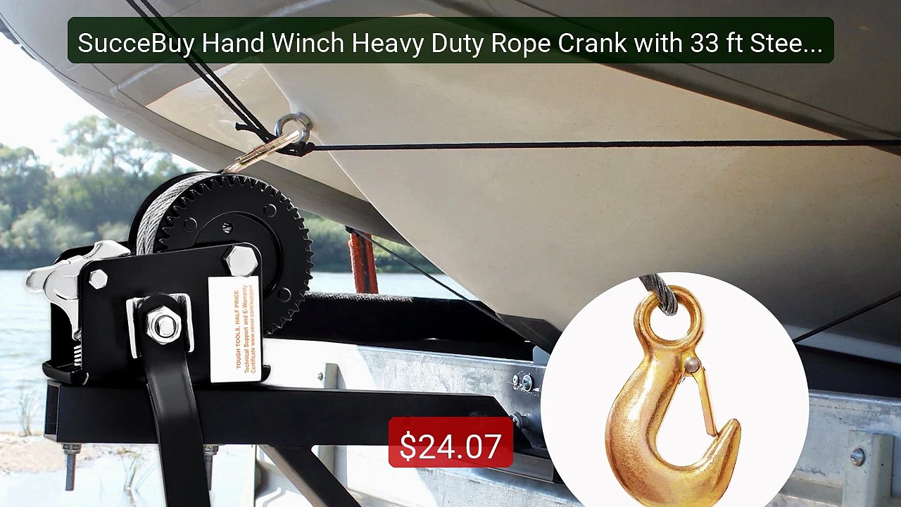 SucceBuy Hand Winch Heavy Duty Rope Crank with 33 ft Steel Wir... -- Best Buy 2026 | Great Quality!