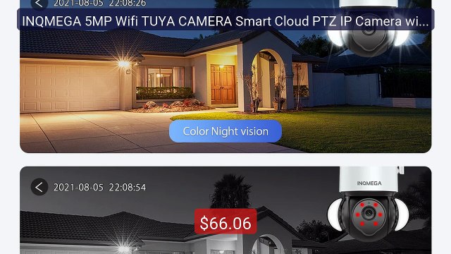 INQMEGA 5MP Wifi TUYA CAMERA Smart Cloud PTZ IP Camera with N... Amazing Value 2026 | Must Have!