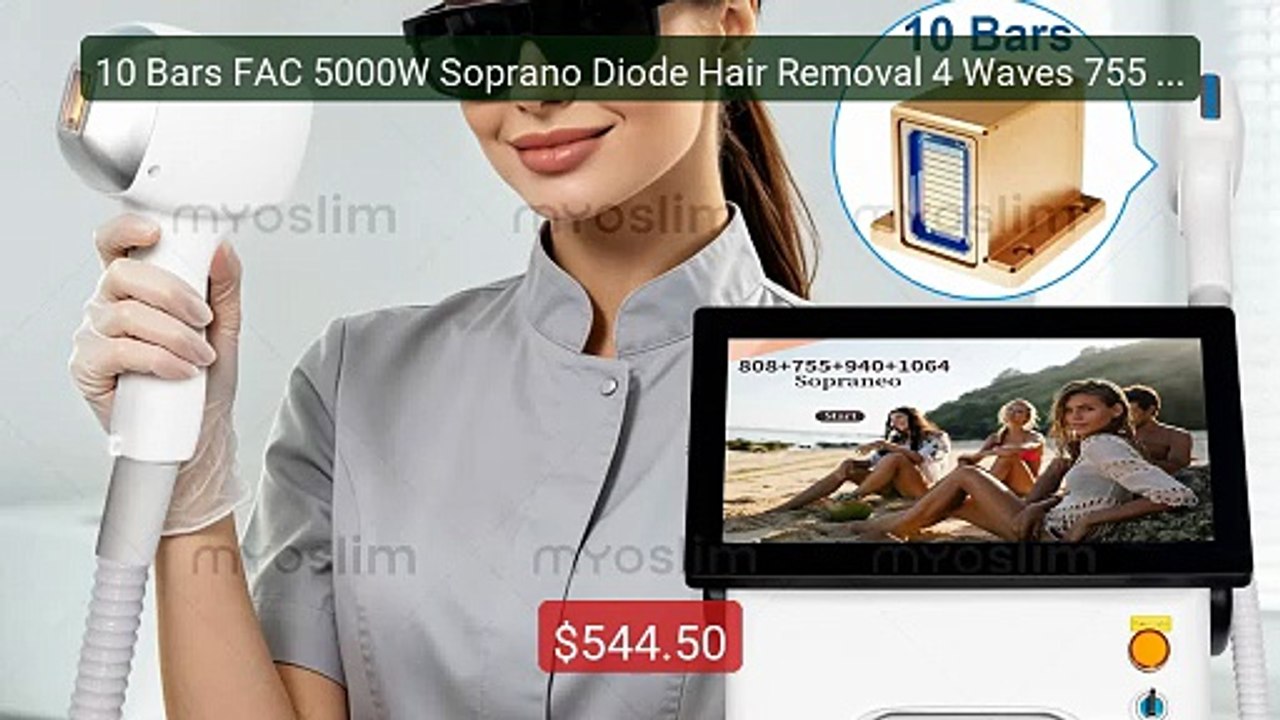 10 Bars FAC 5000W Soprano Diode Hair Removal 4 Waves 755 940 1... -- Hot Deal 2026 | Limited Offer!