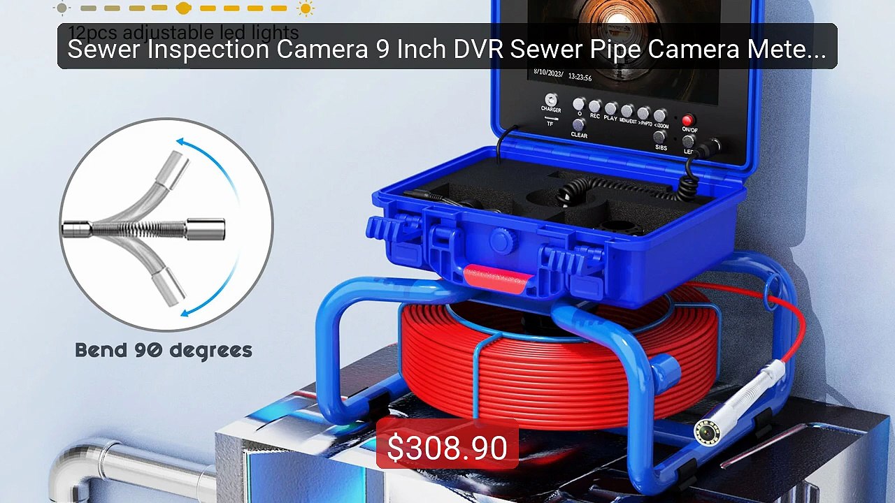 Sewer Inspection Camera 9 Inch DVR Sewer Pipe Camera Meter Cou... -- Hot Deal 2026 | Limited Offer!