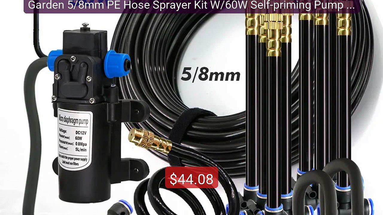 Garden 5/8mm PE Hose Sprayer Kit W/60W Self-priming Pump 20cm... -- Amazing Value 2026 | Must Have!