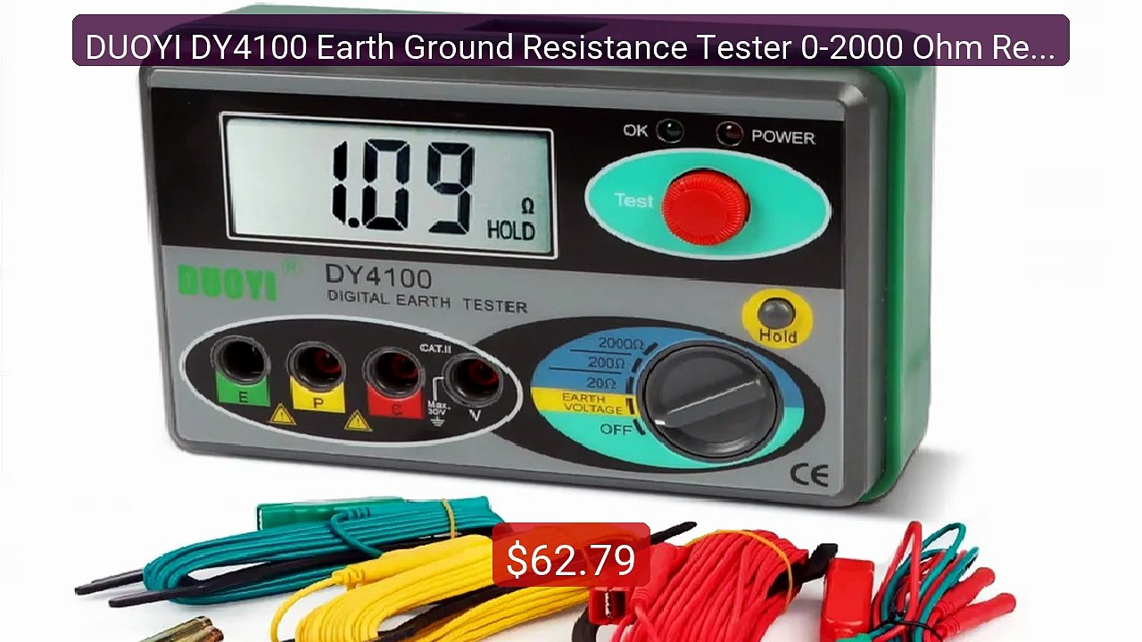 DUOYI DY4100 Earth Ground Resistance Tester 0-2000 Ohm Real Digital... -- Top Rated 2026 | Buy Now!