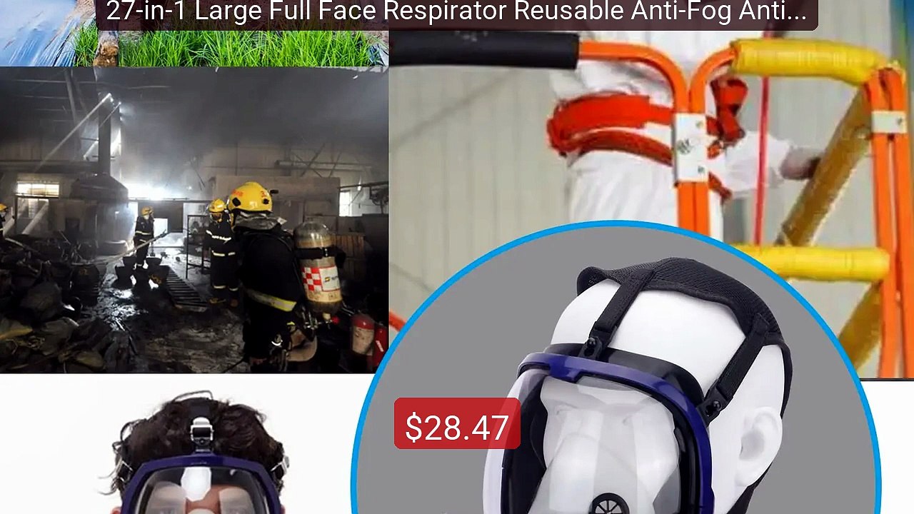 27-in-1 Large Full Face Respirator Reusable Anti-Fog Anti-Scra... -- Hot Deal 2026 | Limited Offer!