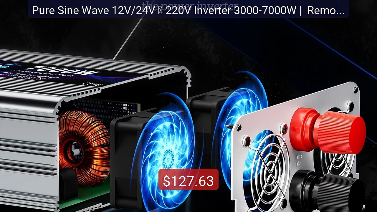 Pure Sine Wave 12V/24V → 220V Inverter 3000-7000W |  Remote + LCD |... -- Top Rated 2026 | Buy Now!