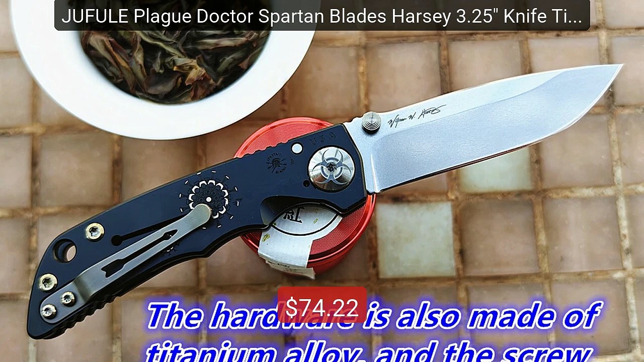 JUFULE Plague Doctor Spartan Blades Harsey 3.25" Knife Titanium Ha... -- Best Deal 2026 | Shop Now!