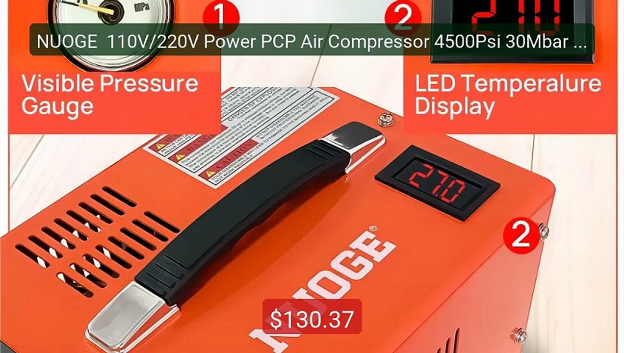 NUOGE  110V/220V Power PCP Air Compressor 4500Psi 30Mbar  Pum... -- Amazing Value 2026 | Must Have!