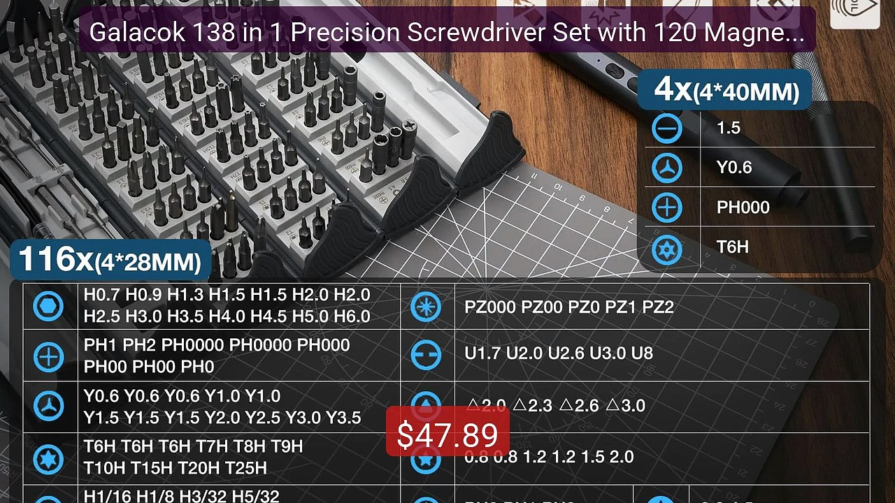 Galacok 138 in 1 Precision Screwdriver Set with 120 Magnetic B... -- Hot Deal 2026 | Limited Offer!