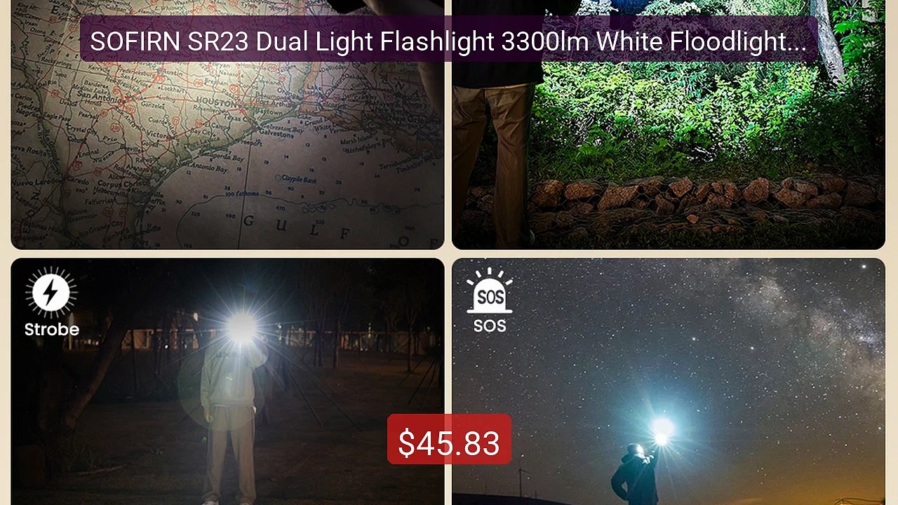 SOFIRN SR23 Dual Light Flashlight 3300lm White Floodlight&365nm UV... -- Best Deal 2026 | Shop Now!