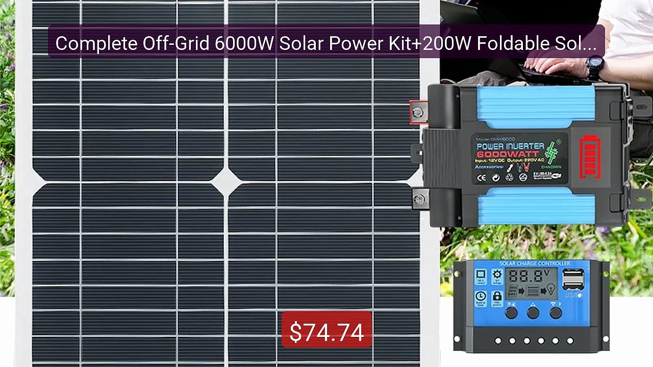 Complete Off-Grid 6000W Solar Power Kit+200W Foldable Solar Pa... -- Hot Deal 2026 | Limited Offer!