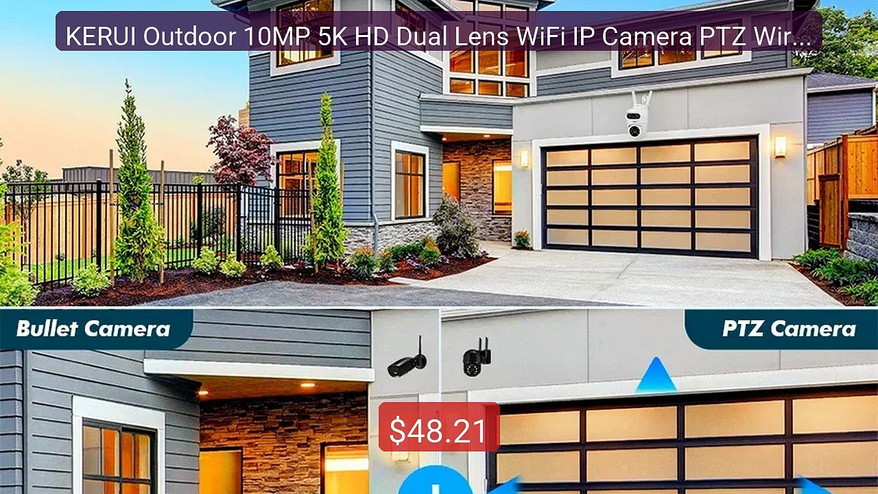 KERUI Outdoor 10MP 5K HD Dual Lens WiFi IP Camera PTZ Wireless Home... -- Top Rated 2026 | Buy Now!