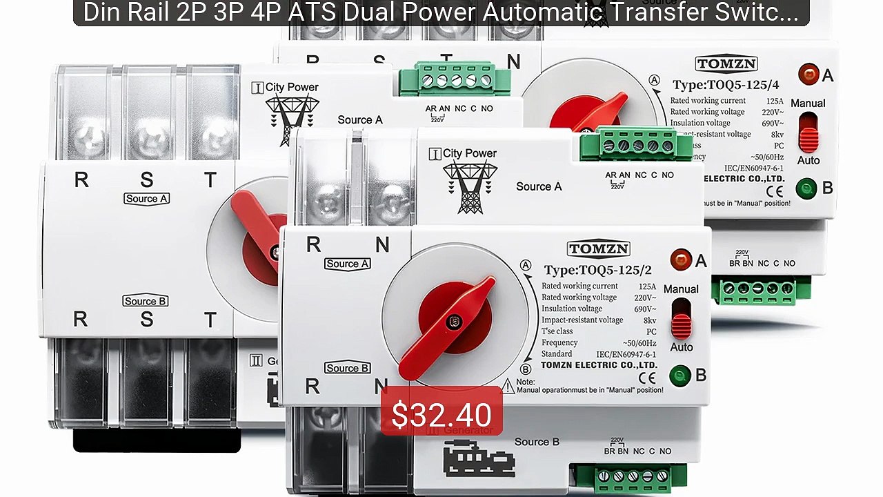 Din Rail 2P 3P 4P ATS Dual Power Automatic Transfer Switch ... -- Top Pick 2026 | Unbeatable Price!