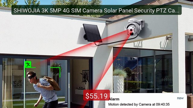 SHIWOJIA 3K 5MP 4G SIM Camera Solar Panel Security PTZ Came... Top Pick 2026 | Unbeatable Price!
