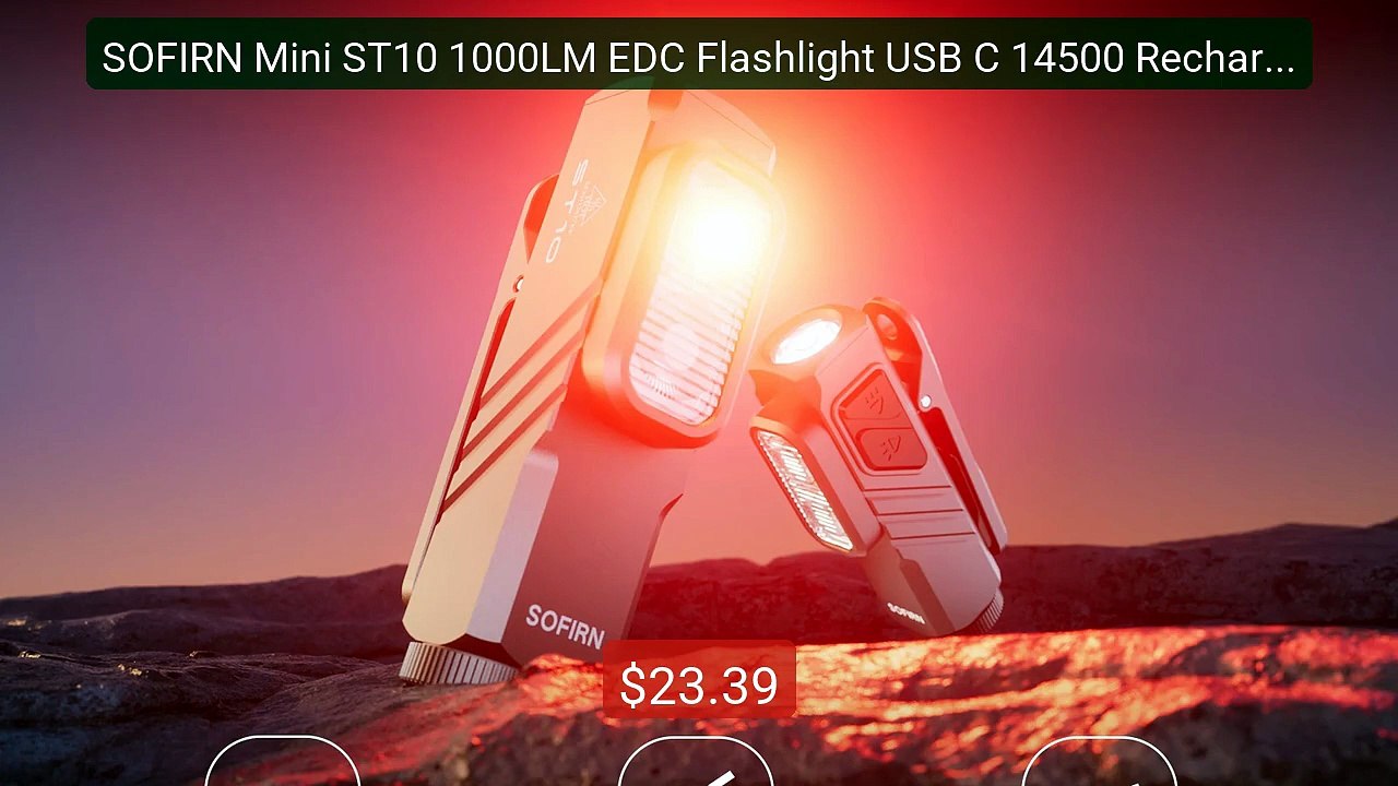 SOFIRN Mini ST10 1000LM EDC Flashlight USB C 14500 Rechargeable wit... -- Top Rated 2026 | Buy Now!