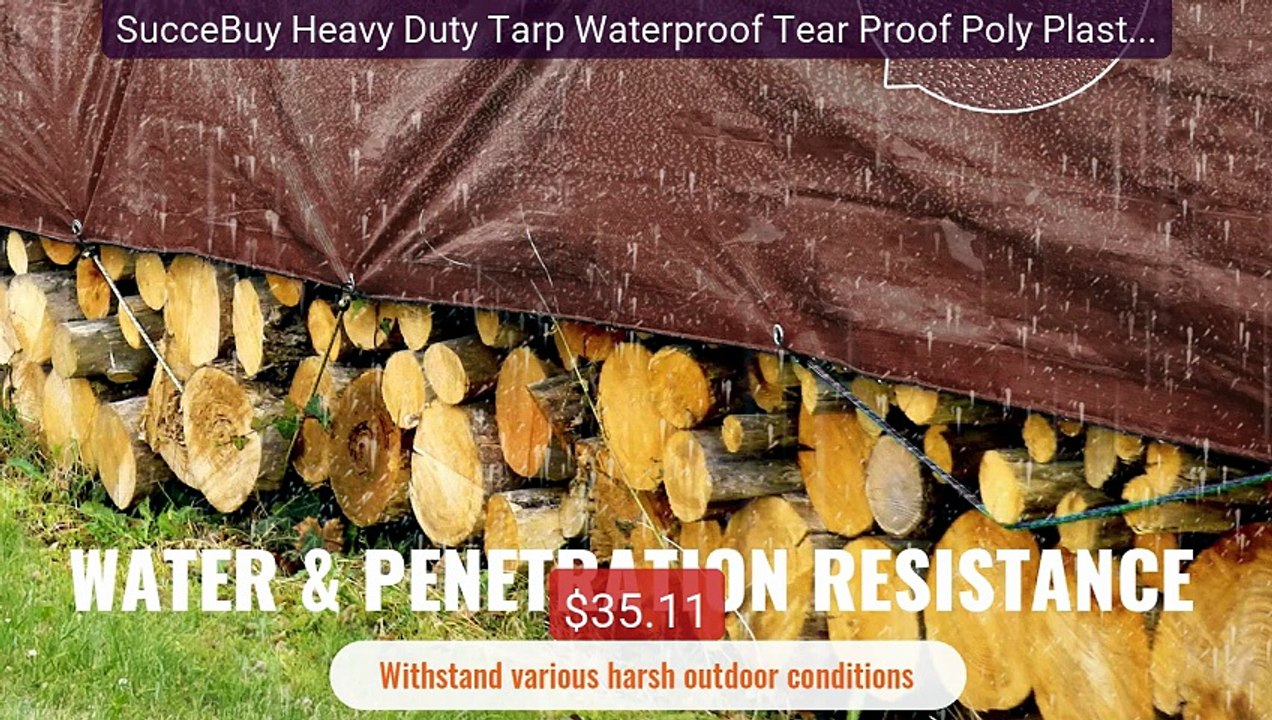SucceBuy Heavy Duty Tarp Waterproof Tear Proof Poly Plastic Ta... -- Hot Deal 2026 | Limited Offer!