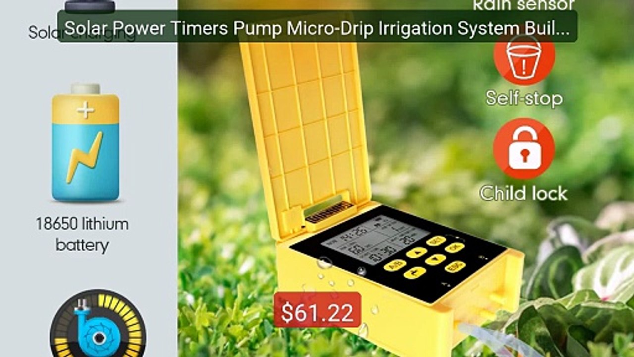 Solar Power Timers Pump Micro-Drip Irrigation System Built-In ... -- Best Buy 2026 | Great Quality!