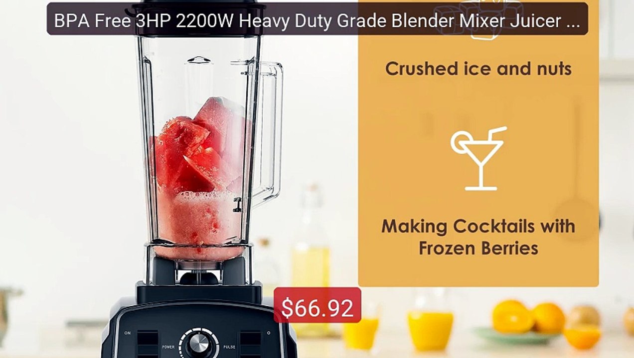 BPA Free 3HP 2200W Heavy Duty Grade Blender Mixer Juicer High Power... -- Top Rated 2026 | Buy Now!