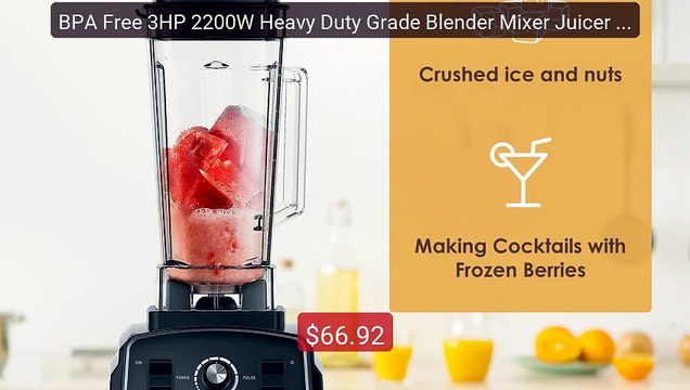 BPA Free 3HP 2200W Heavy Duty Grade Blender Mixer Juicer High Power... Top Rated 2026 | Buy Now!