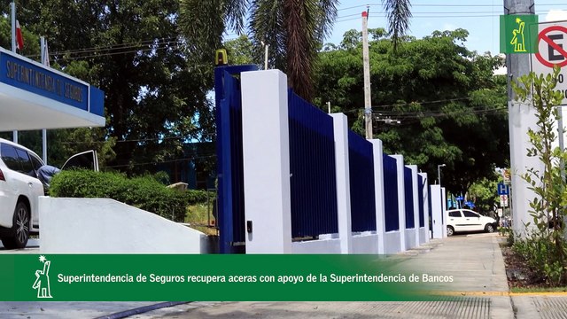 Superintendencia de Seguros recupera aceras con apoyo de la Superintendencia de Bancos