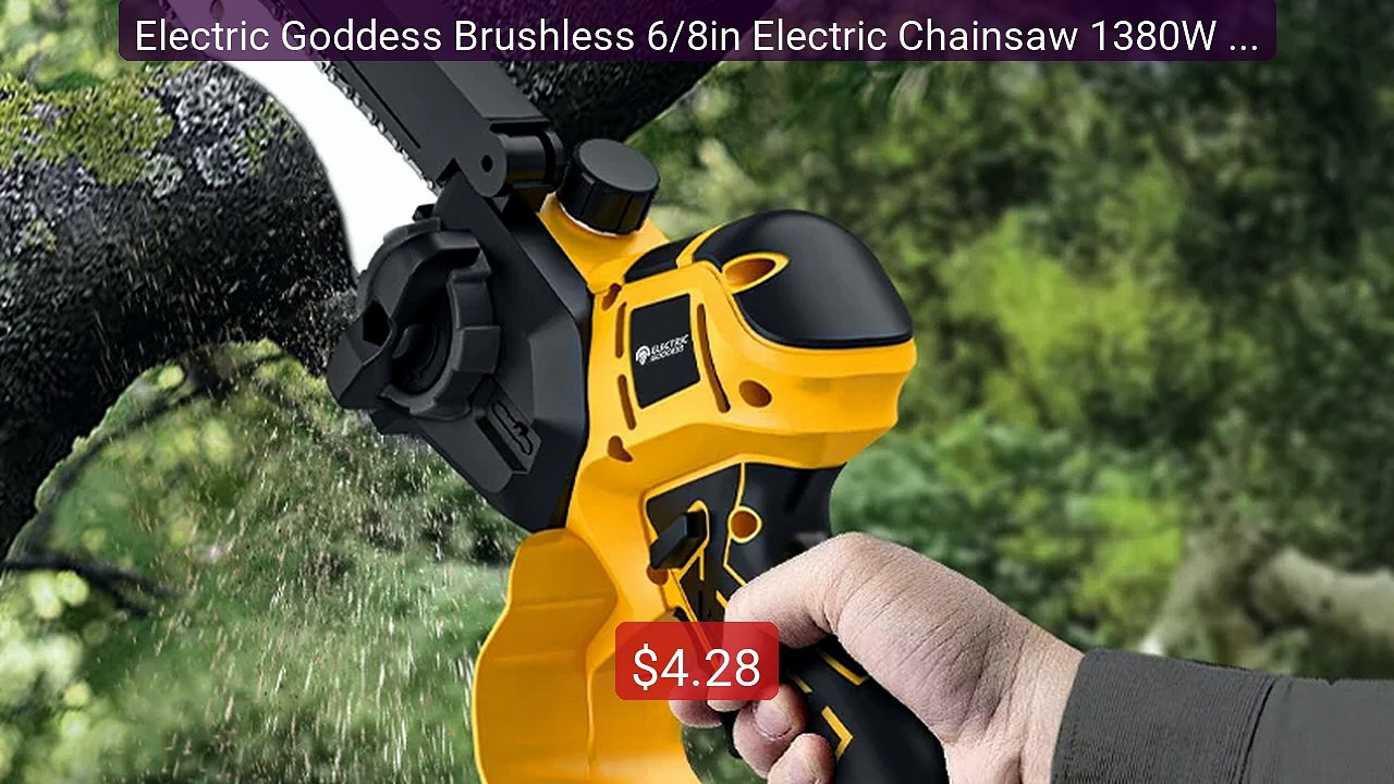 Electric Goddess Brushless 6/8in Electric Chainsaw 1380W Co... -- Top Pick 2026 | Unbeatable Price!