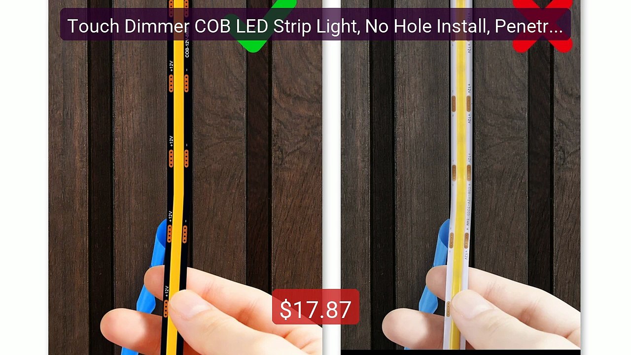 Touch Dimmer COB LED Strip Light, No Hole Install, Penetrate W... -- Hot Deal 2026 | Limited Offer!