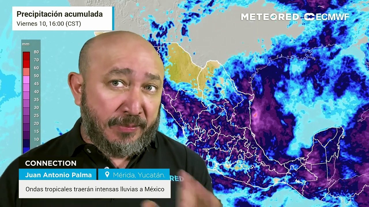Ondas tropicales traerán intensas lluvias a México