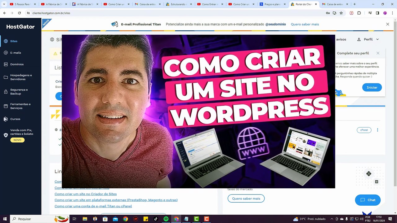 Como Entrar na Área do Cliente e CPANEL da Hostgator - #Aula2