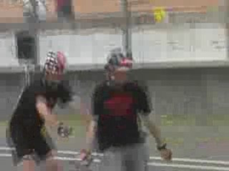 Chute de Jérôme aux 24H du Mans Rollers