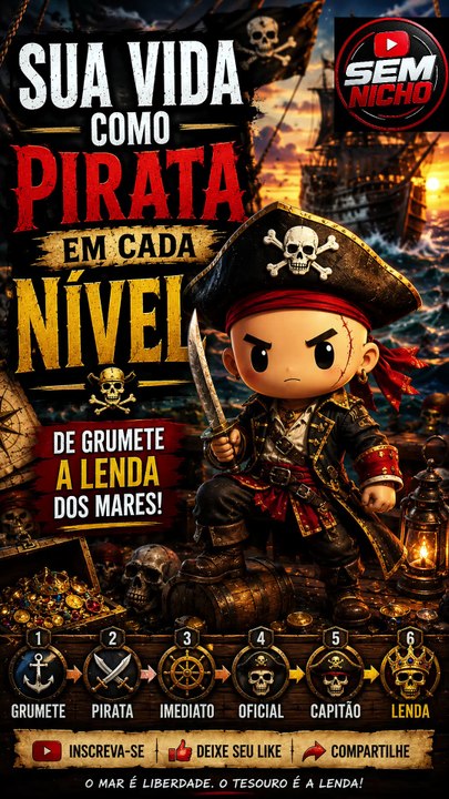 Sua Vida como Pirata em Cada Nível