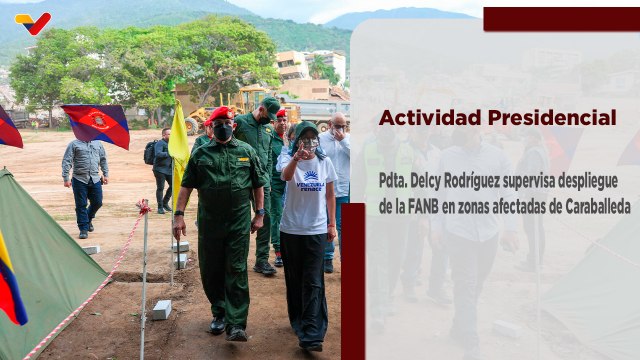Presidenta Delcy Rodríguez supervisa el despliegue de la FANB en zonas de Caraballeda